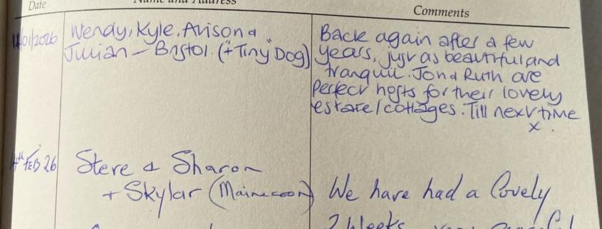 Rafters Guest Book 2026